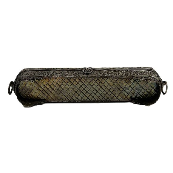 Vintage Silver Plate Incense Holder Trinket Jewelry Box 11" Elegant Storage - Picture 7 of 16